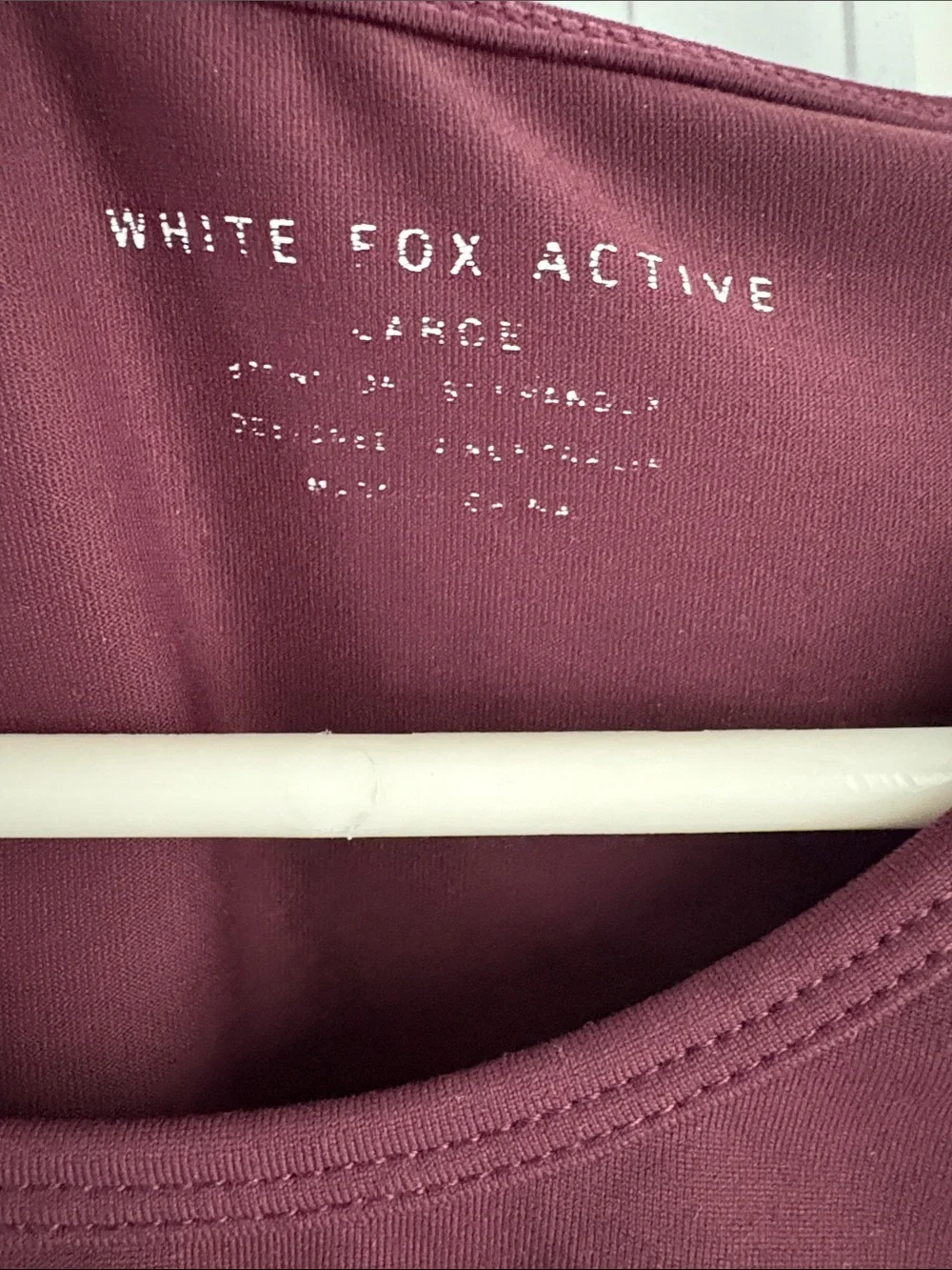White Fox Active STAY Crop Top